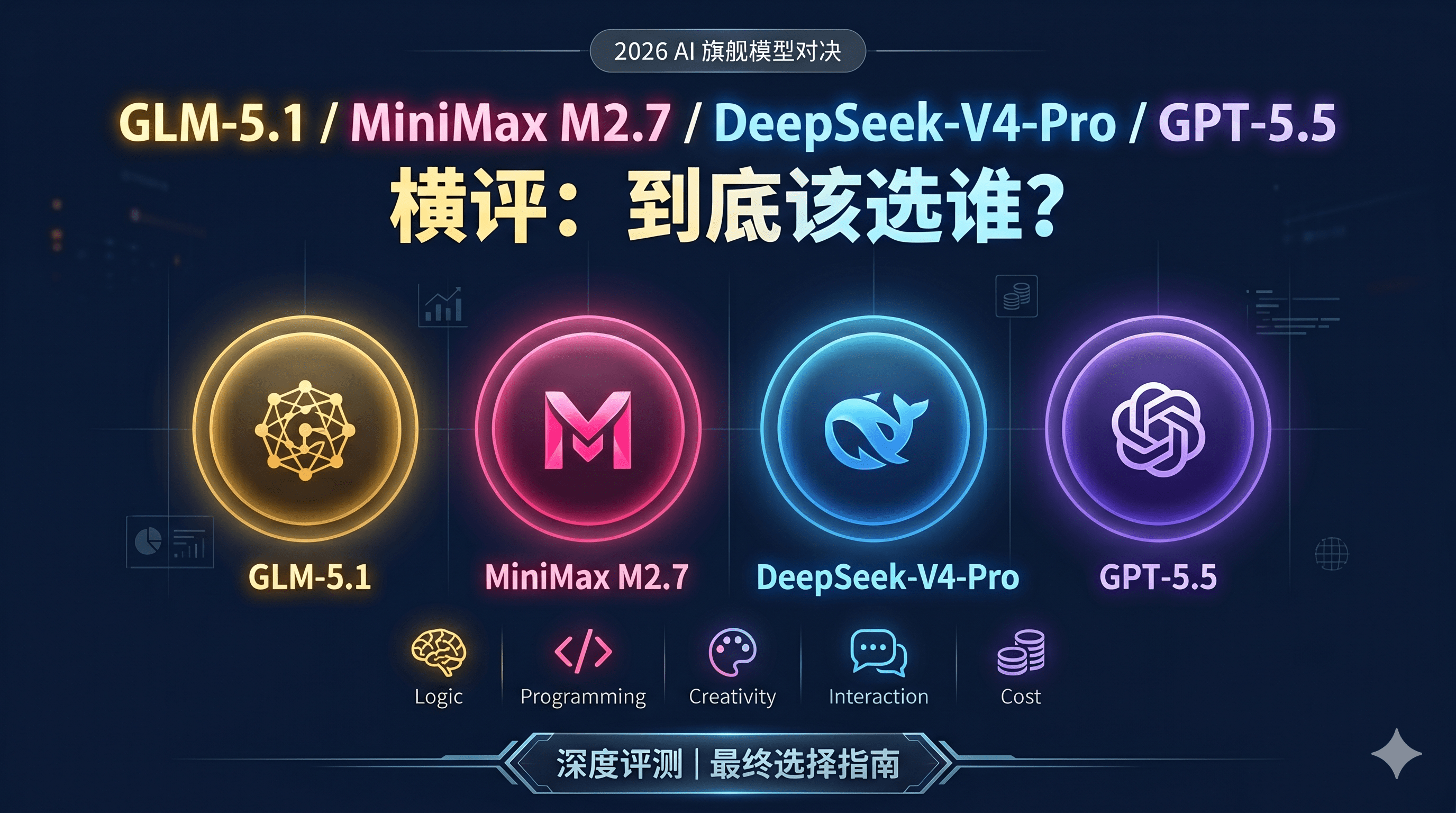 四强同台！DeepSeek-V4-Pro / GPT-5.5