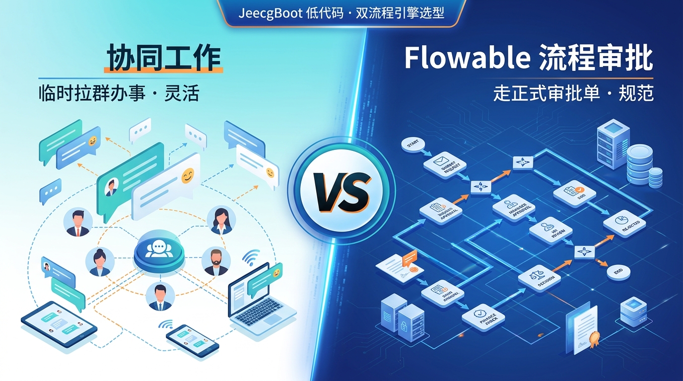 JeecgBoot 双流程引擎选型指南：协同工作 vs Fl